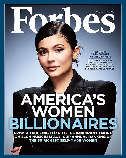 La copertina di Forbes con Kylie Jenner