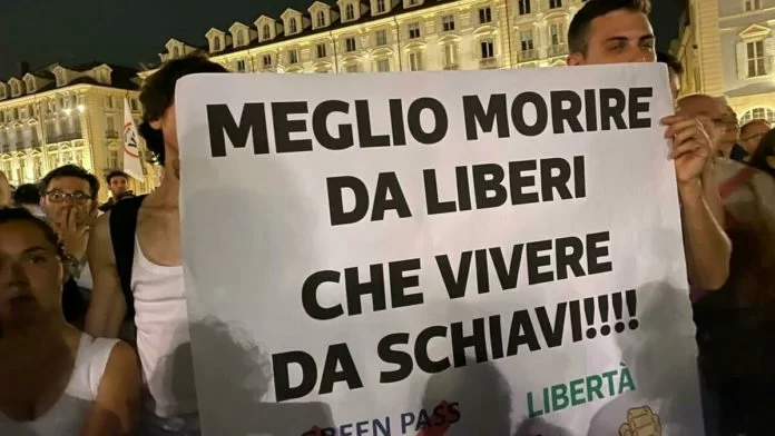 manifestazioni contro il green pass