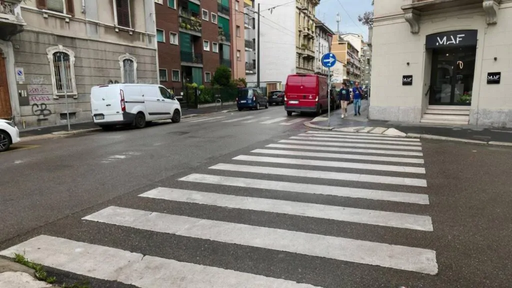 la strada dove è stata investita jessica lamarra a milano