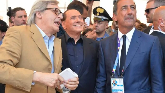 aeroporto malpensa, berlusconi e sala