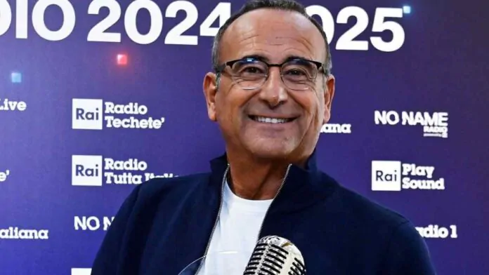 festival di sanremo 2025, carlo conti in primo piano