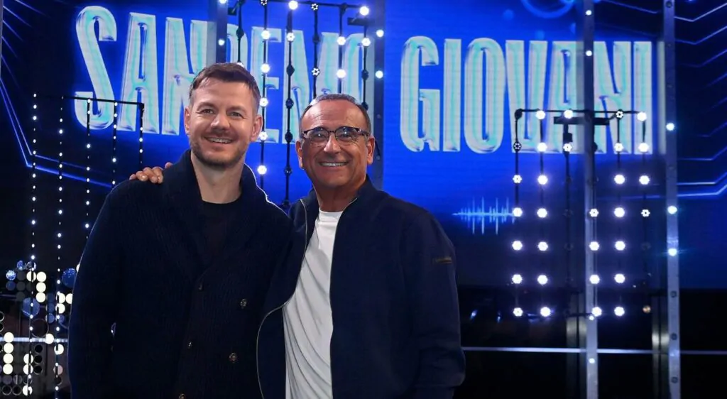 sanremo giovani, carlo conti e alessandro cattelan 